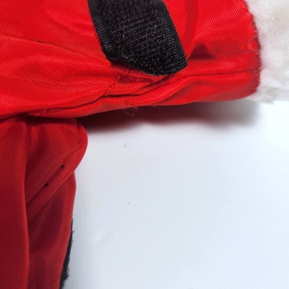Fashion Pet Dog Rain Snow Boots Santa Paws Red with Faux Fur Trim Size Medium - Picture 5 of 6